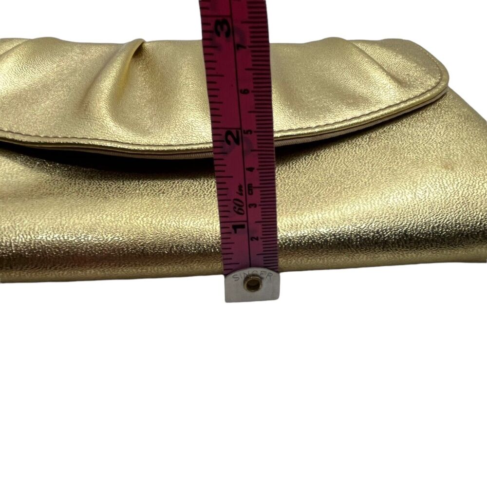Avon Polished Gold Evening Bag 1978 Pleated Clutch Purse Party New Years w/ Box - Picture 12 of 16